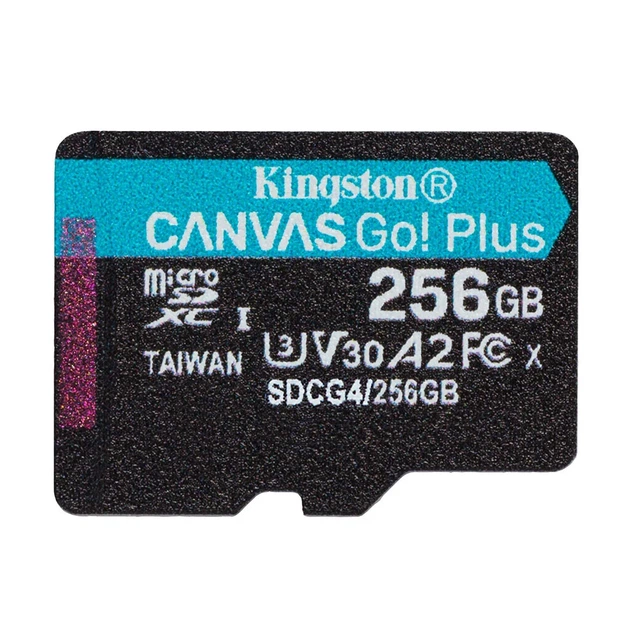 Карта пам'яті Kingston Canvas Go Plus microSDXC 256 GB UHS-I U3 A2 V30 - Фото 1 Карта пам'яті Kingston Canvas Go Plus microSDXC 256 GB UHS-I U3 A2 V30 - зображення 1