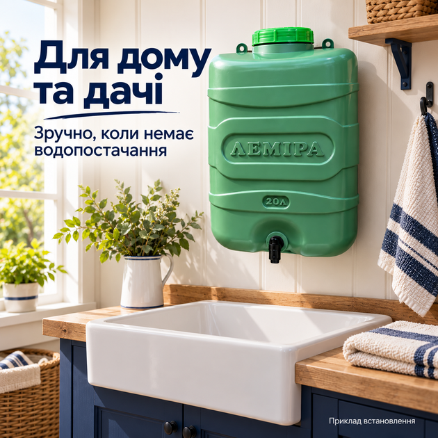 Рукомойник Лемира 20 л навесной с краном для квартиры и дома при отключениях воды - изображение 3