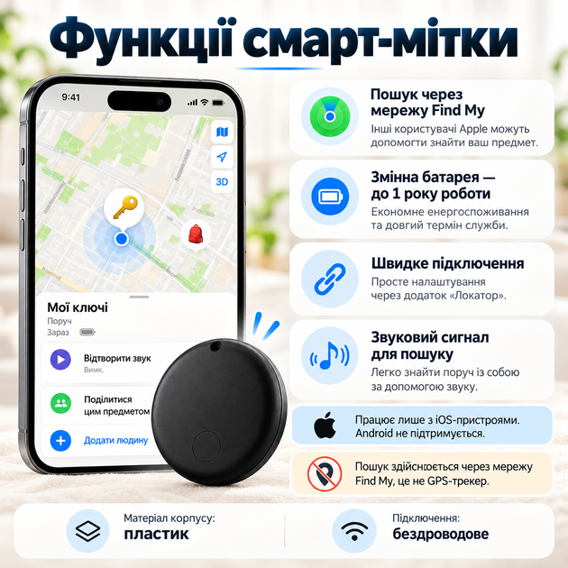 Ошейник для кота со смарт трекером Apple Find My для iPhone, беспроводной поиск, светоотражающие элементы - изображение 5