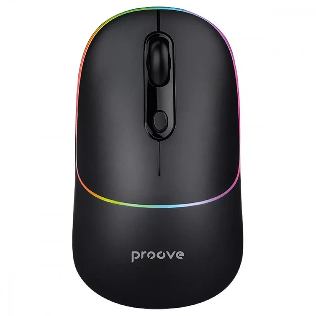 Беспроводная эргономичная мышь для компьютера и ноутбука Proove Blink USB Bluetooth с регулировкой DPI RGB с аккумулятором черная - изображение 7