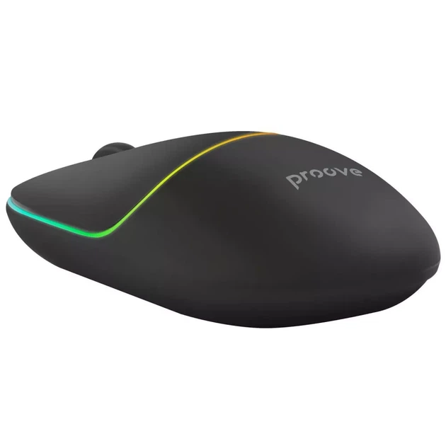 Беспроводная эргономичная мышь для компьютера и ноутбука Proove Blink USB Bluetooth с регулировкой DPI RGB с аккумулятором черная - изображение 8