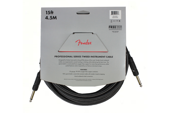 Кабель инструментальный FENDER CABLE PROFESSIONAL SERIES 15' GREY TWEED - Фото 2 Кабель инструментальный FENDER CABLE PROFESSIONAL SERIES 15' GREY TWEED - изображение 2