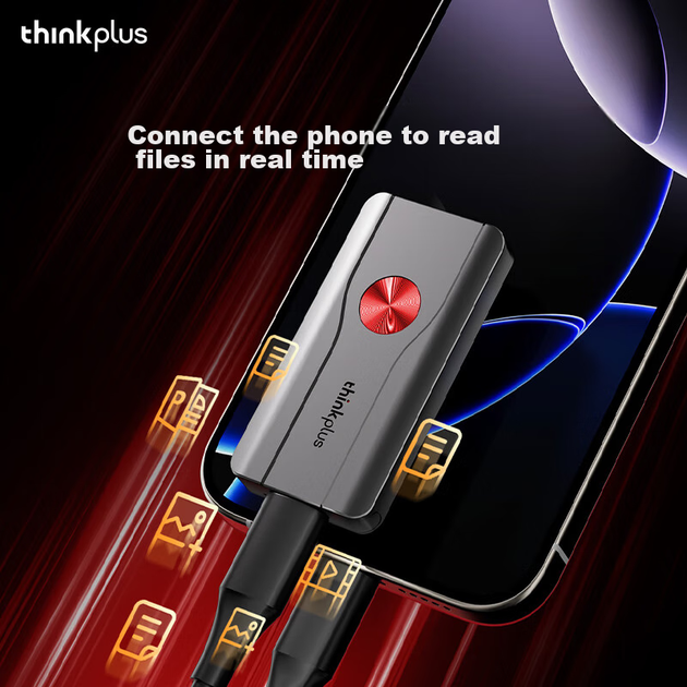 SSD диск Lenovo ThinkPlus TSD301 1TB Type-C External Black - зображення 6