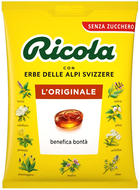 Льодяники Ricola Швейцарські трави без цукру 70 г - Фото 1 Льодяники Ricola Швейцарські трави без цукру 70 г - изображение 1