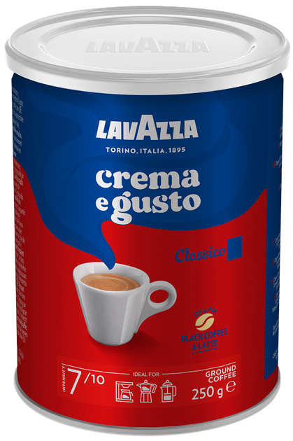 Кава мелена Lavazza Crema e gusto classico 250 г - Фото 1 Кава мелена Lavazza Crema e gusto classico 250 г - зображення 1