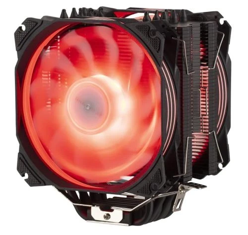 Кулер для процесора 2E Gaming Air Cool AC120D6, алюміній, мідні теплові трубки, 2x120 мм ARGB PWM, для Intel 115x/1200/1366/2011, AMD AMx/FMx, до 200 Вт (2E-AC120D6-ARGB) - изображение 4