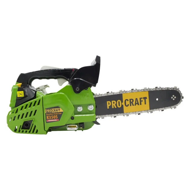 Бензопила цепная Procraft K350S бензиновая 30 см 25,4 см³ 1,7 л.с. 21 м сек 11000 об мин праймер тормоз регулировка оборотов для обрезки деревьев - изображение 3