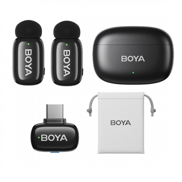 Мікрофонна радіосистема Boya Mini 2-02 USB-C Black - изображение 4