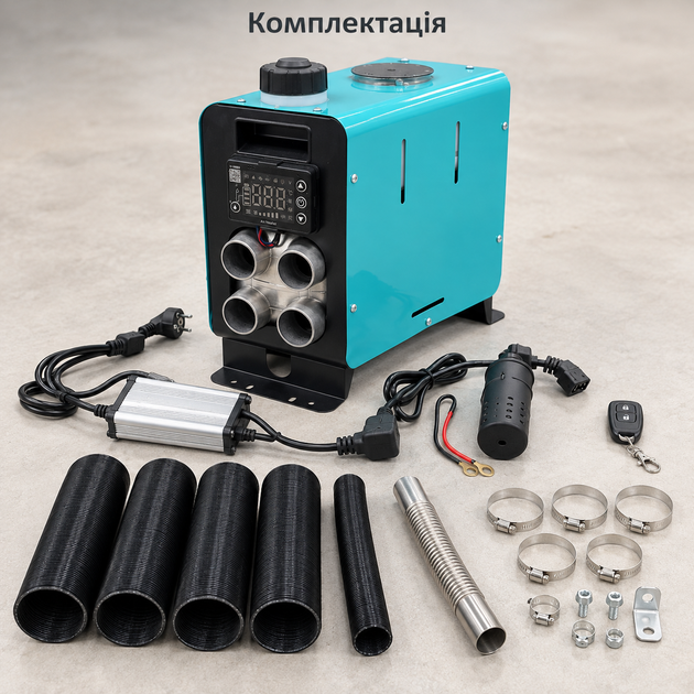 Автономный дизельный отопитель 5000 Вт 12/24/220 В с пультом дистанционного управления, LCD дисплеем и регулировкой обогрева. - изображение 5