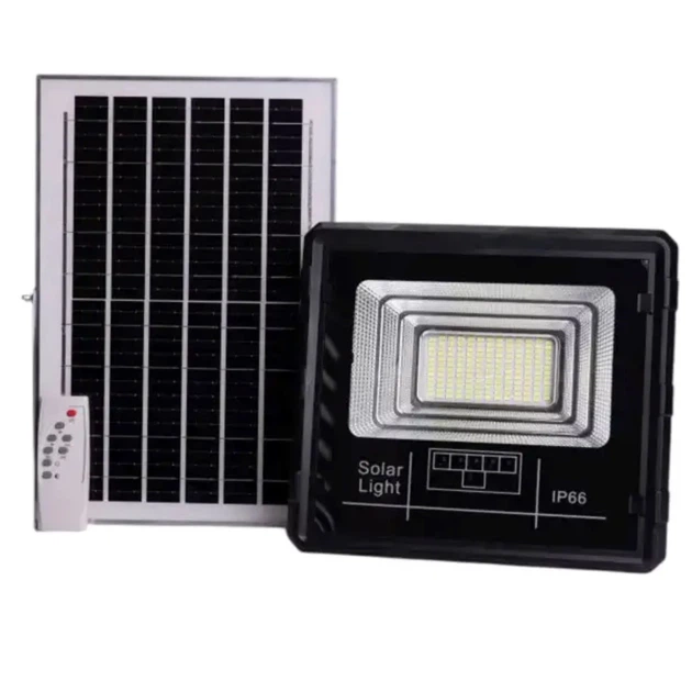Прожектор LED 300 Вт 246 SMD IP66 ABS 28x5,5 см Белый с солнечной панелью 10 Вт - изображение 4