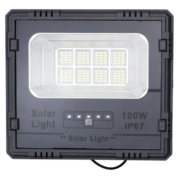 Уличный LED фонарь 100 Вт 120 LED с солнечной панелью IP67 22,2х5,2х24,6 см металлический белый - изображение 10