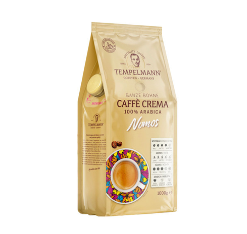 Кофе в зернах Tempelmann Nomos Caffe Crema 1 кг 100% арабика темной обжарки фруктовые цветочные ноты для кофемашины кофеварки джезвы - Фото 9 Кофе в зернах Tempelmann Nomos Caffe Crema 1 кг 100% арабика темной обжарки фруктовые цветочные ноты для кофемашины кофеварки джезвы - изображение 9