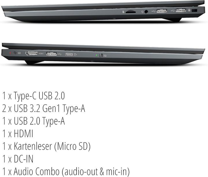 Ноутбук 15,6" Medion (Lenovo Group) E15423 | IPS (1920x1080) FullHD | Intel Core i7-1165G7 | Intel Iris Xe Graphics | RAM 16 ГБ | SSD 512 ГБ | Win11 (5530) - Уцінка - зображення 9
