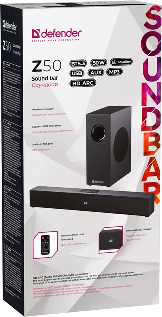 Саундбар Defender Z50 50W Bluetooth Black (4714033652513) - изображение 8
