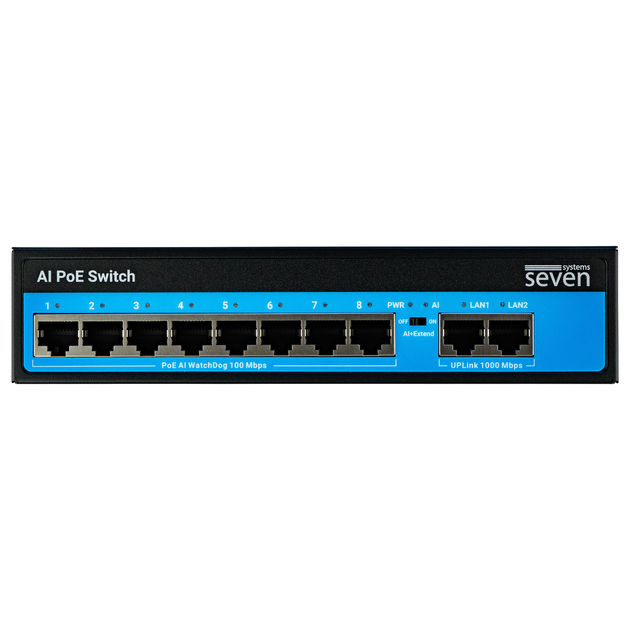 PoE комутатор (switch) 8 портів SEVEN P-7328G - Фото 9 PoE комутатор (switch) 8 портів SEVEN P-7328G - изображение 9