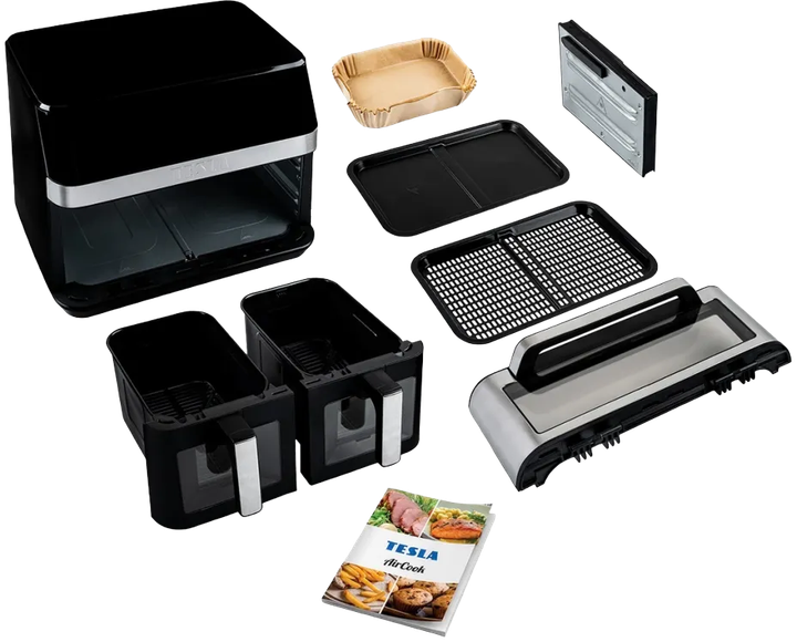 Frytkownica beztłuszczowa Tesla AirCook DualZone XXL Deluxe Q787 - obraz 2