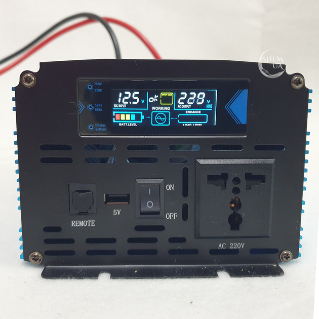 Перетворювач напруги інвертор Wimpex 3000W 12В–220В з функцією заряджання АКБ, дисплеєм та USB від АКБ 12В, з чистою синусоїдою, номінальна потужність 3000Вт, WX-3100 - зображення 13