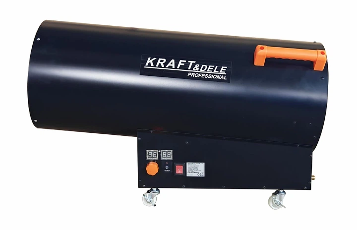 Мощная газовая тепловая пушка 100 кВт Kraft&Dele с термостатом и потоком воздуха 1000 м³/ч для состава, производства и строительных объектов - изображение 8