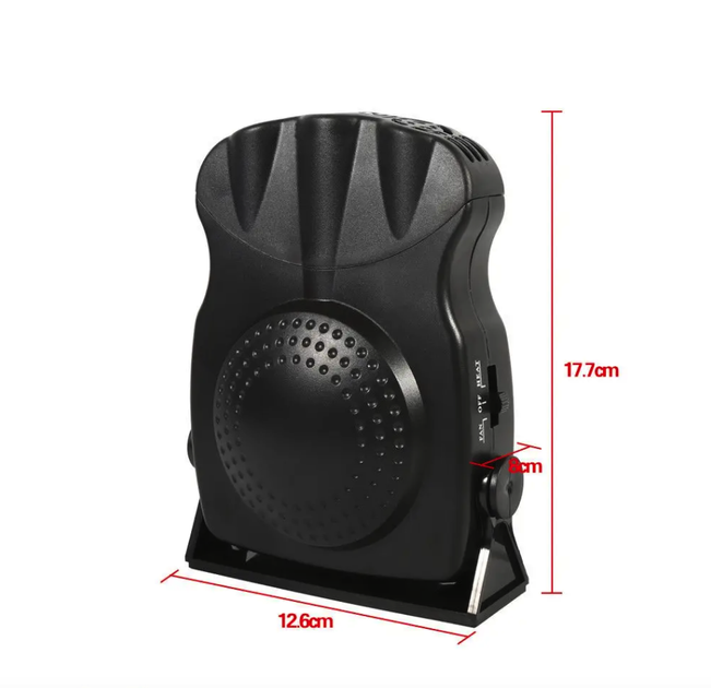 Автомобильный тепловентилятор от прикуривателя Car Fan 12V-150W 12V Черный - изображение 8