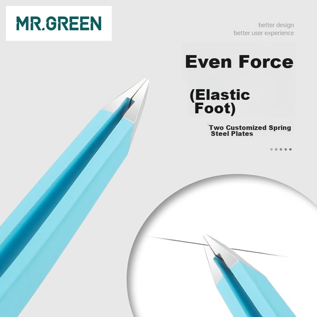 MR.GREEN Німецькі пінцети, вищипувачі для брів, тримери для бороди, моделювачі брів, щипці для завивки вій, Mr-2168OR - изображение 5