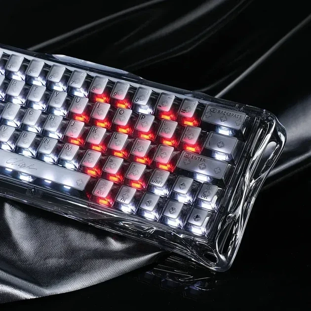Магнітна клавіатура GravaStar Mercury V60 Onyx Crystal, 65%, Hall Effect, Rapid Trigger, 8000 Гц опитування, RGB - зображення 6