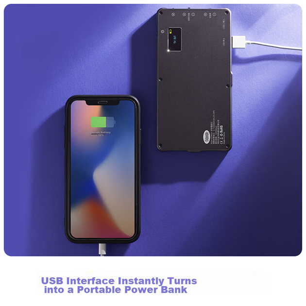 Заповнююче світло Sidande X2049S+Link, ручне заповнююче світло для фотографії, кишенькове світлодіодне освітлення, повнокольорове портативне RGB-заповнююче світло для камери, світло для фото- та відеозйомки для екскурсій по магазинах та зйомки на свіжому - зображення 9