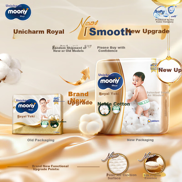 Штани MOONY Unicharm Moyi Royal Skin Pull-Up XL42 (12-17 кг) з повітропроникним невеликим віконцем - зображення 4
