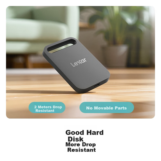 SSD диск Lexar Air SL260 1TB USB 3.2 Gen 1 Type-C (LSL260X001T-BNBNG) External Black - Фото 10 SSD диск Lexar Air SL260 1TB USB 3.2 Gen 1 Type-C (LSL260X001T-BNBNG) External Black - изображение 10