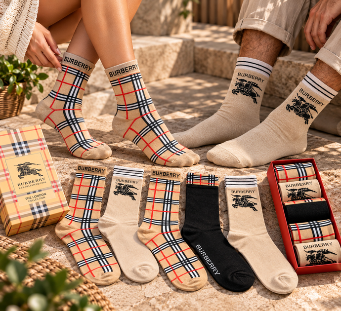 Носки Burberry 36-41 (0343) - набор из шести пар, унисекс - Фото 2 Носки Burberry 36-41 (0343) - набор из шести пар, унисекс - изображение 2