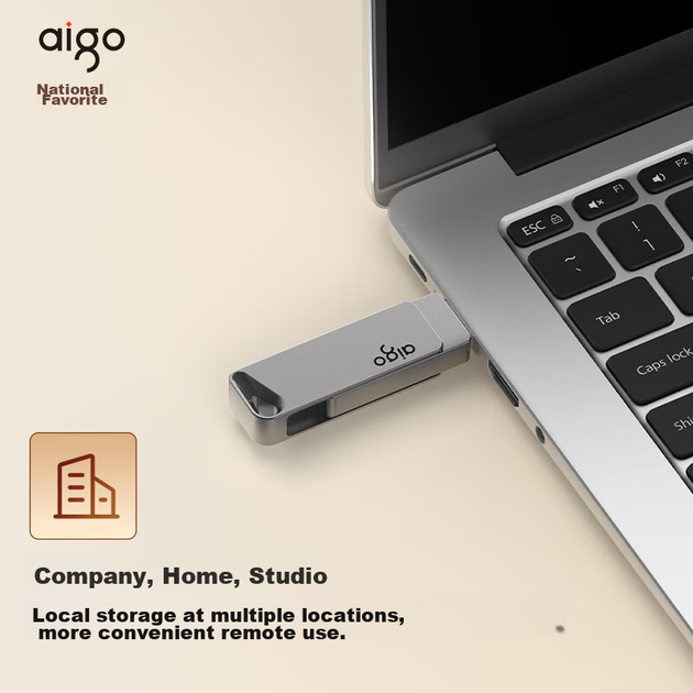Aigo 64GB High Capacity 150MB/s USB 3.2 Type-C Dual Interface Mobile Phone USB Drive A23 Business Office Study Universal Flash Drive - изображение 6