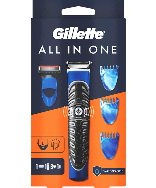 Бритва-стайлер чоловічий Gillette Fusion5 ProGlide Styler з 1 змінним картриджем ProGlide Power + 3 насадки для моделювання бороди і вусів
