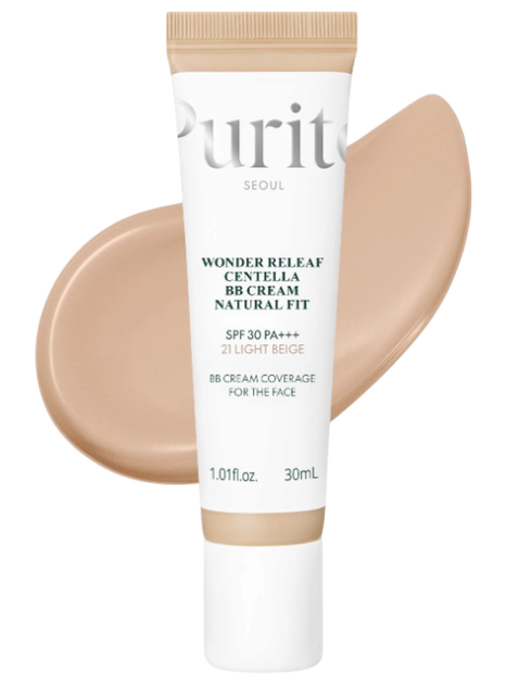 Krem BB Purito Wonder Releaf Centella Natural Fit 21 Light Beige 30 ml (8809563104451) - Zdjęcie 1 Krem BB Purito Wonder Releaf Centella Natural Fit 21 Light Beige 30 ml (8809563104451) - obraz 1