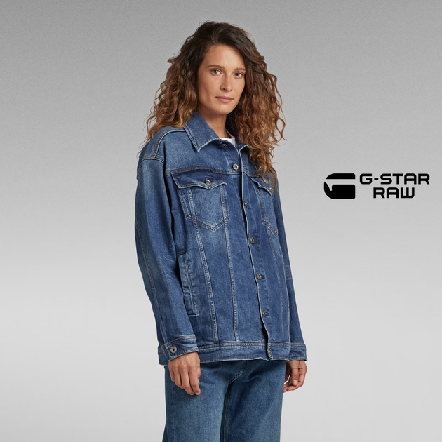 Жіноча оверсайз джинсова куртка Oversized Denim Jacket G-Star Raw, розмір XS (d23136-c052-a951) - изображение 2