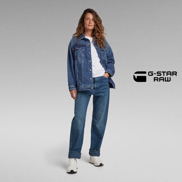 Жіноча оверсайз джинсова куртка Oversized Denim Jacket G-Star Raw, розмір XS (d23136-c052-a951) - изображение 6