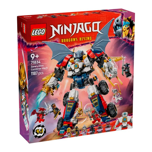 Конструктор LEGO NINJAGO Ультракомбинируемый робот Зейна 1187 деталей (71834) - зображення 2
