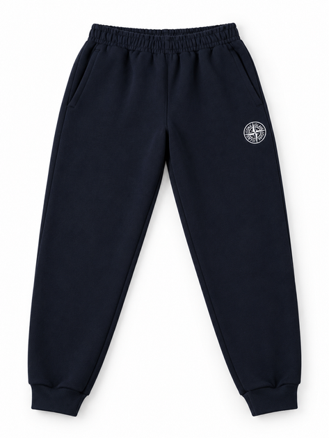Зимние теплые мужские спортивные штаны темно-синие с начесом Stone Island с манжетами (450353) 3XL - Фото 3 Зимние теплые мужские спортивные штаны темно-синие с начесом Stone Island с манжетами (450353) 3XL - изображение 3