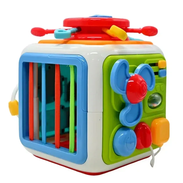Музыкальный бизи-куб WToys: скороговорки, загадки, сказки, песни и барабаны (48658) - Фото 3 Музыкальный бизи-куб WToys: скороговорки, загадки, сказки, песни и барабаны (48658) - изображение 3