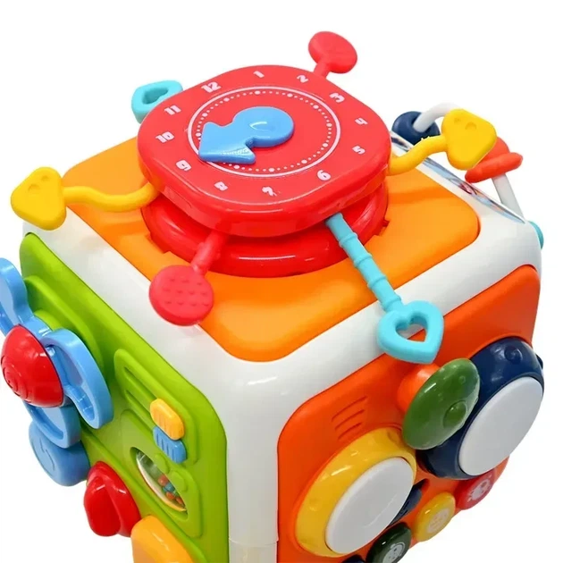 Музыкальный бизи-куб WToys: скороговорки, загадки, сказки, песни и барабаны (48658) - Фото 4 Музыкальный бизи-куб WToys: скороговорки, загадки, сказки, песни и барабаны (48658) - изображение 4