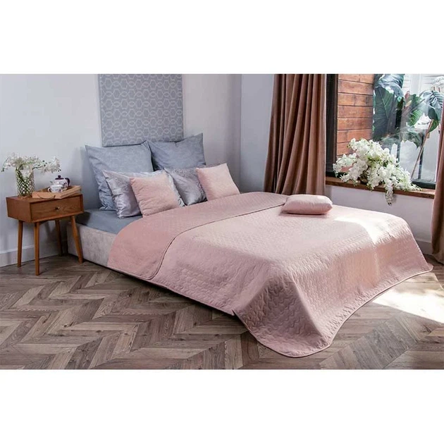 Покрывало декоративное двустороннее Руно Velour Apricot 150х220 см персиковое - изображение 5