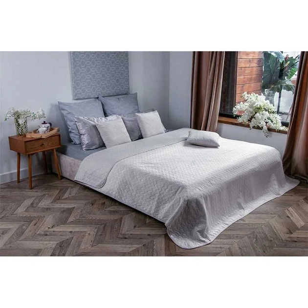 Двустороннее декоративное покрывало Руно Velour Ice зигзаг 150х220 см - изображение 2
