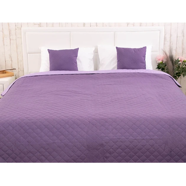 Двустороннее декоративное покрывало Руно Violet 220х240 см фиолетовое - изображение 3