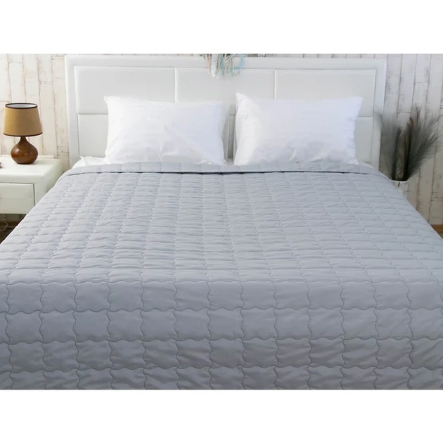 Двустороннее декоративное покрывало Руно Soft Line 220х240 см серое - Фото 9 Двустороннее декоративное покрывало Руно Soft Line 220х240 см серое - изображение 9