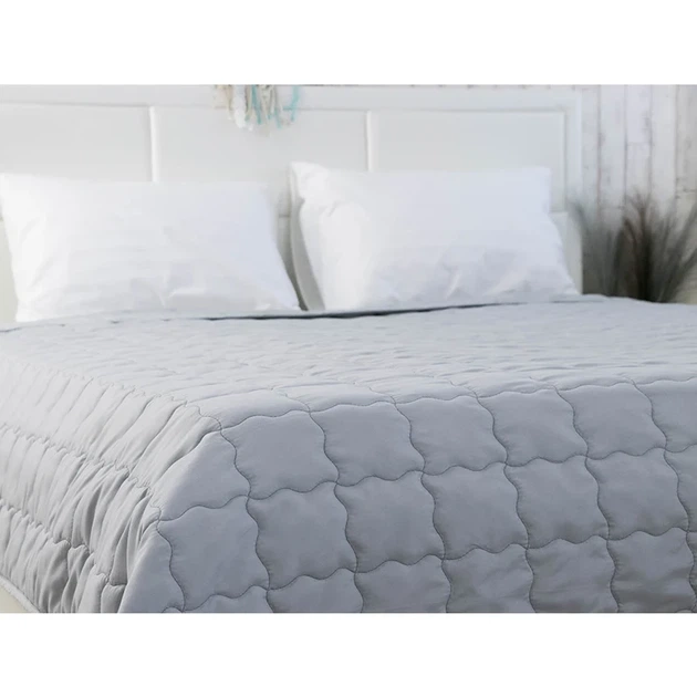 Двустороннее декоративное покрывало Руно Soft Line 150х212 см серое - изображение 10