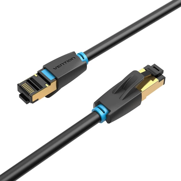 Кабель сетевой Vention IKABF Cat.8 1 м Black (6922794742819) - Фото 3 Кабель сетевой Vention IKABF Cat.8 1 м Black (6922794742819) - изображение 3