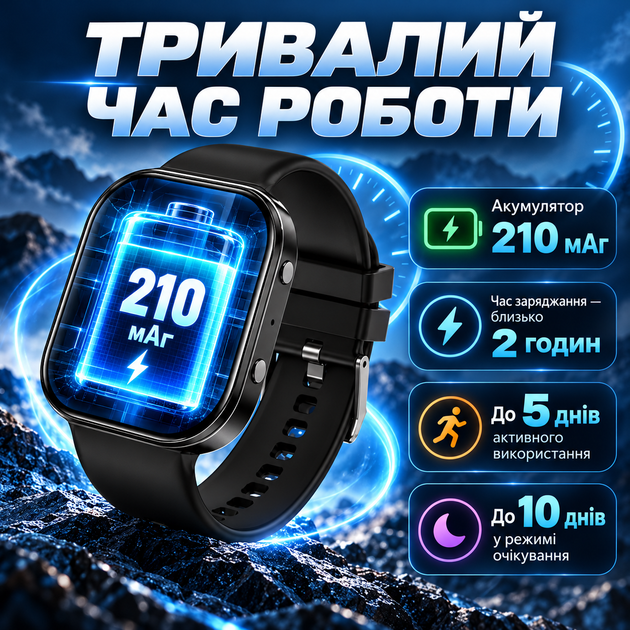 Смарт часы Smart Watch с Bluetooth-звонками, экраном 1,88" и 100+ спортивными режимами - изображение 4