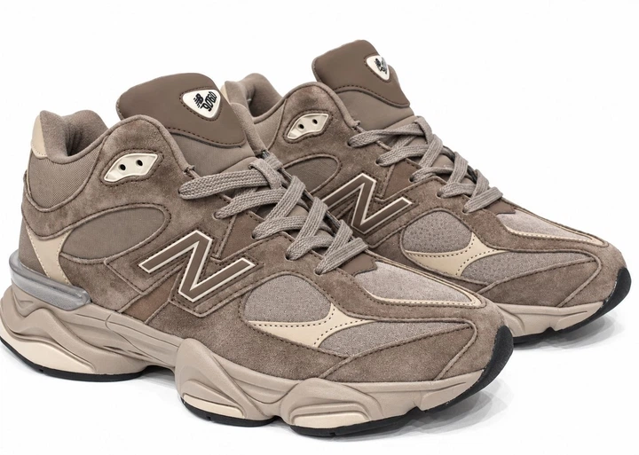 Чоловічі зимові кросівки на хутрі NB 9060 бежевий 42 - зображення 10