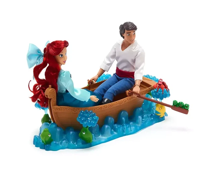 Набор кукол Disney Store принцесса Ариэль и принц Эрик с лодкой Русалочка 30 см 416123358704 - изображение 2