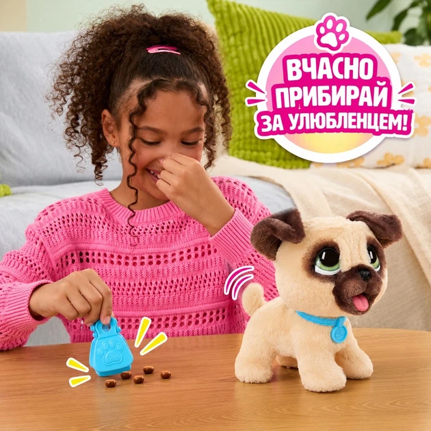 М'яка іграшка Furreal Poop-A-Lots Мопс 19 см із повідцем і совочком - Фото 4 М'яка іграшка Furreal Poop-A-Lots Мопс 19 см із повідцем і совочком - зображення 4