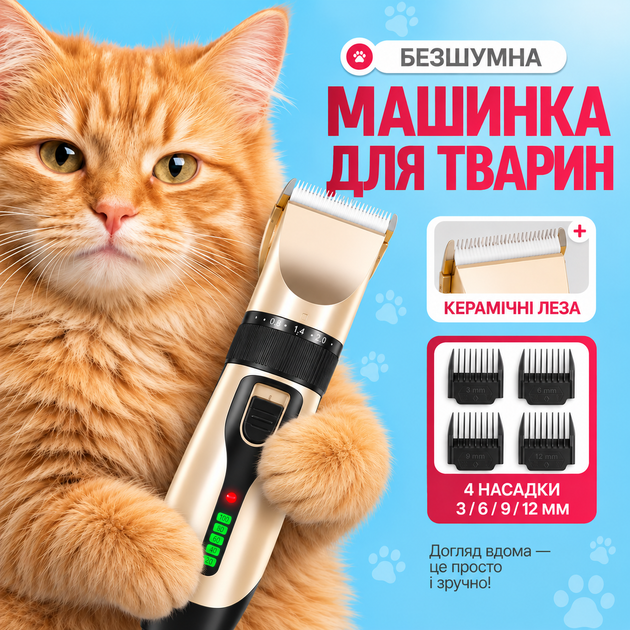 Машинка для стрижки животных Профессиональная бесшумная машинка для стрижки собак или кошек Беспроводной триммер для животных Машинка для груминга Kayfovo C6 - Фото 1 Машинка для стрижки животных Профессиональная бесшумная машинка для стрижки собак или кошек Беспроводной триммер для животных Машинка для груминга Kayfovo C6 - изображение 1
