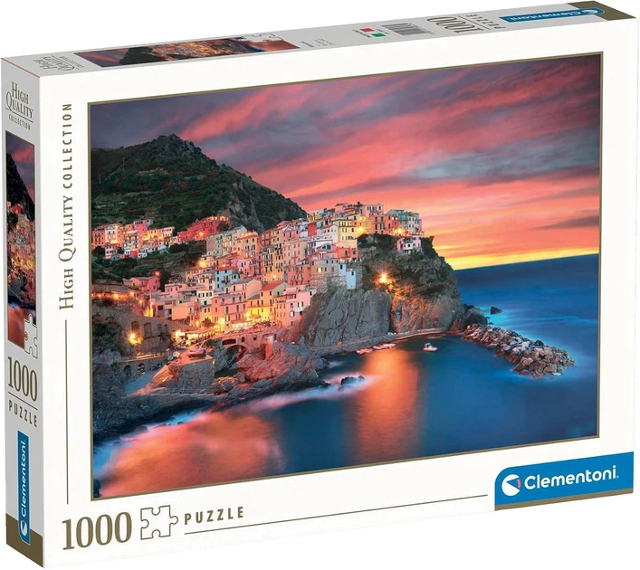 Пазл Clementoni High Quality Collection «Манарола, Италия - Закат солнца», 1000 деталей, 70×50 см, компактная коробка - Фото 3 Пазл Clementoni High Quality Collection «Манарола, Италия - Закат солнца», 1000 деталей, 70×50 см, компактная коробка - изображение 3
